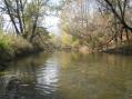 Mill Creek at confluence with river in Watervliet [Click here to view full size picture]