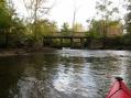 Remnants of old mill dam on Brush Creek [Click here to view full size picture]